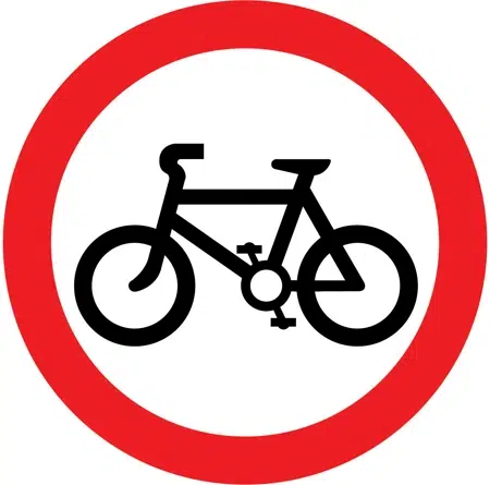 No cycling sign image