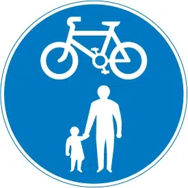 An image of UK Official Shared cycle/pedestrian path