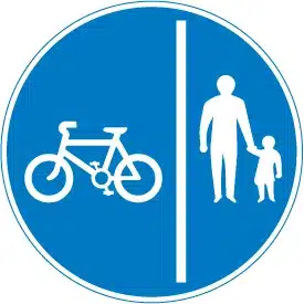 An image of UK Official Shared cycle/pedestrian path