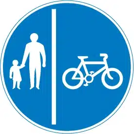 An image of UK Official Shared cycle/pedestrian path